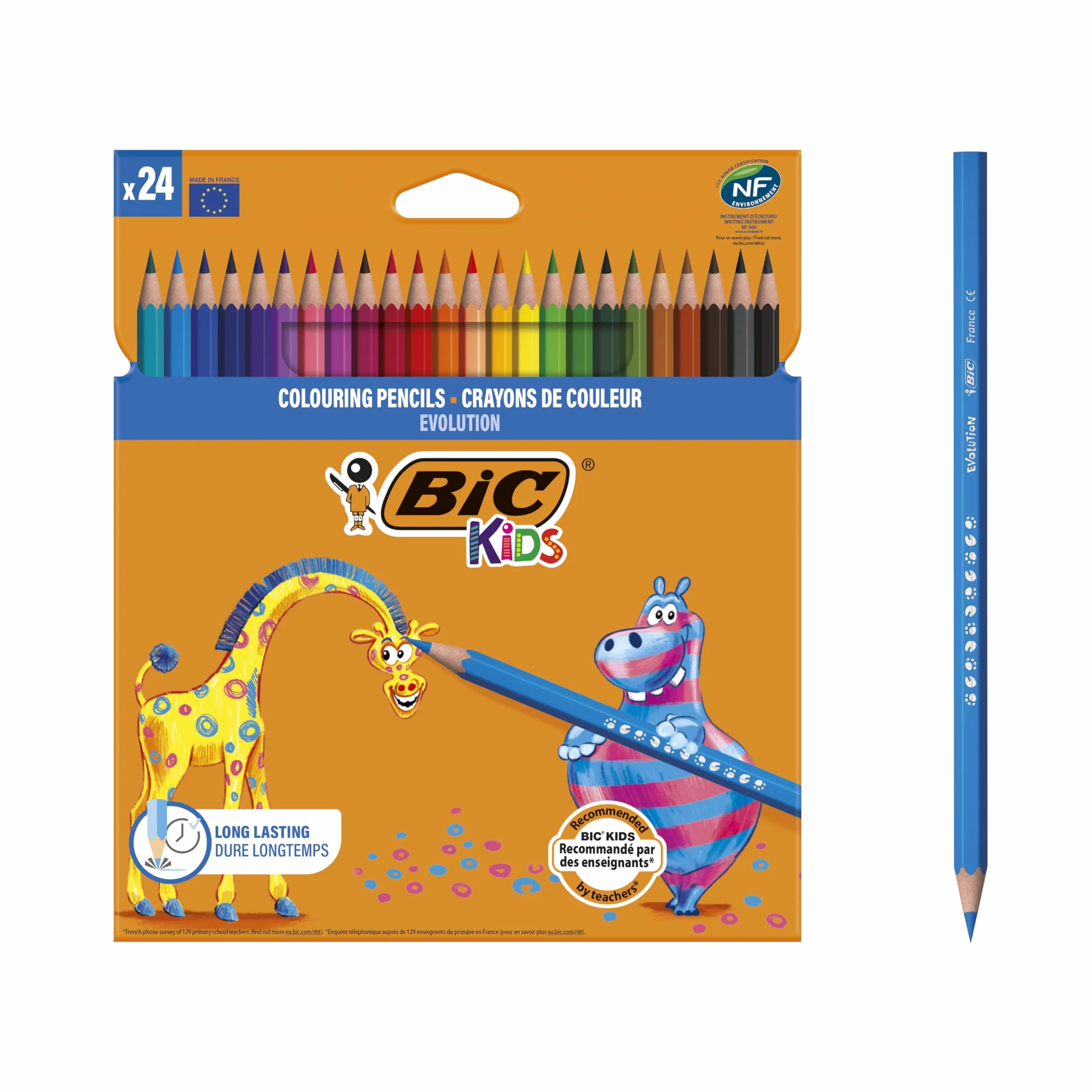 BIC Kids Evolution ECOlutions Kredki ołówkowe Pudełko 24szt
