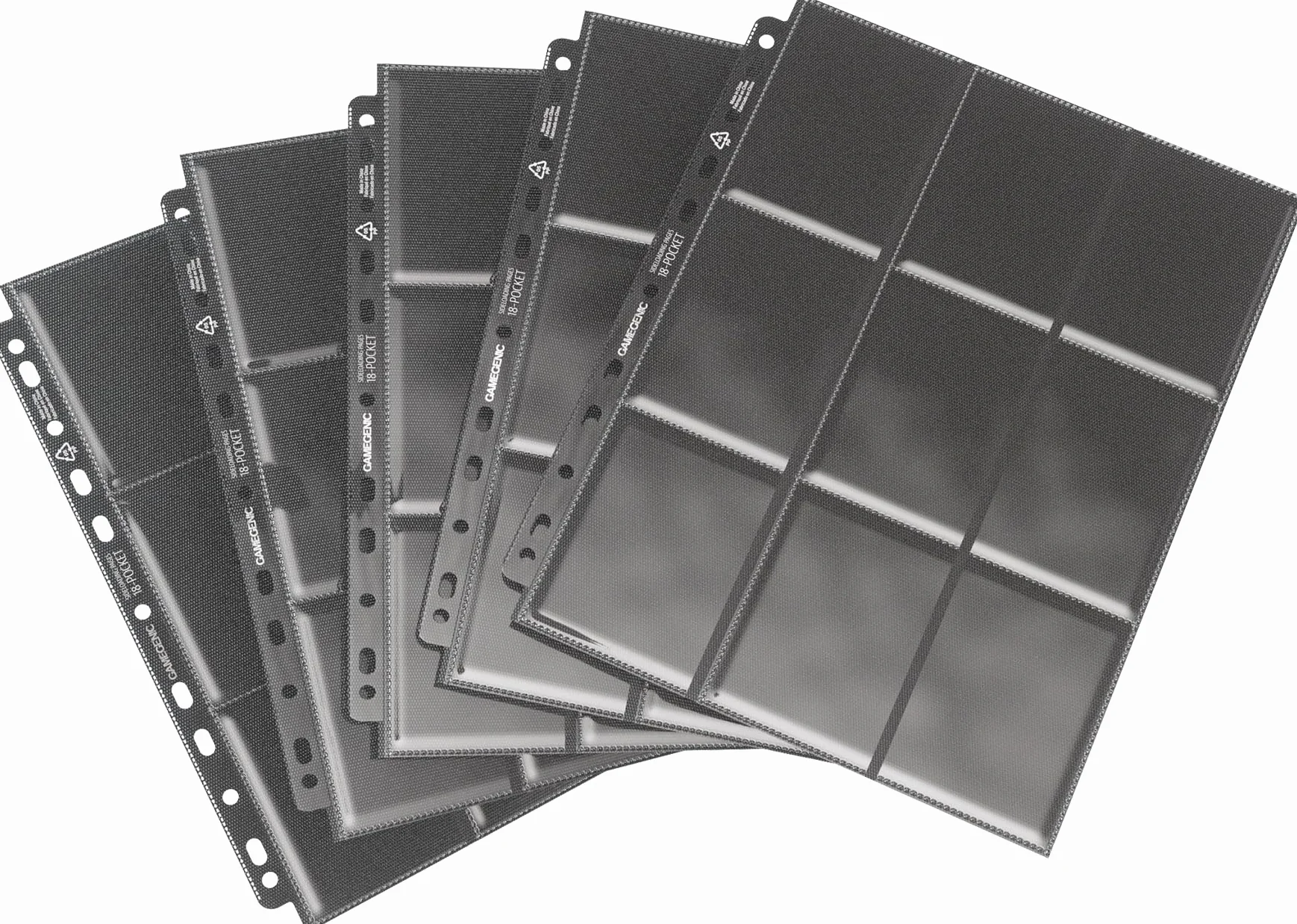 Gamegenic, Sideloading 18-Pocket Pages 10pcs pack Black