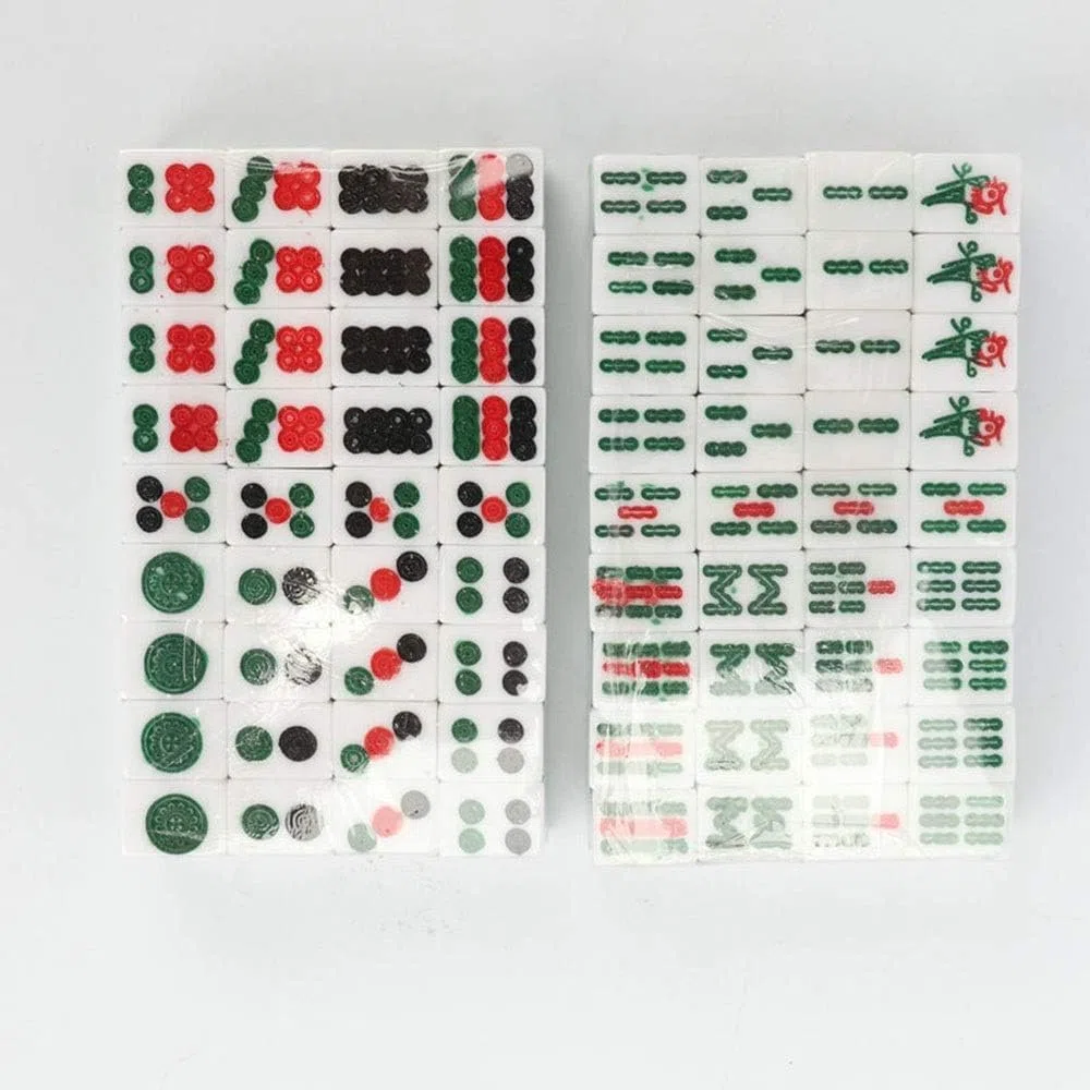 Mini Mahjong Rodzinne Gry Planszowe Przenośny Zestaw Mahjong Gry Mahjong Rodzinne Gry z Pudełkiem