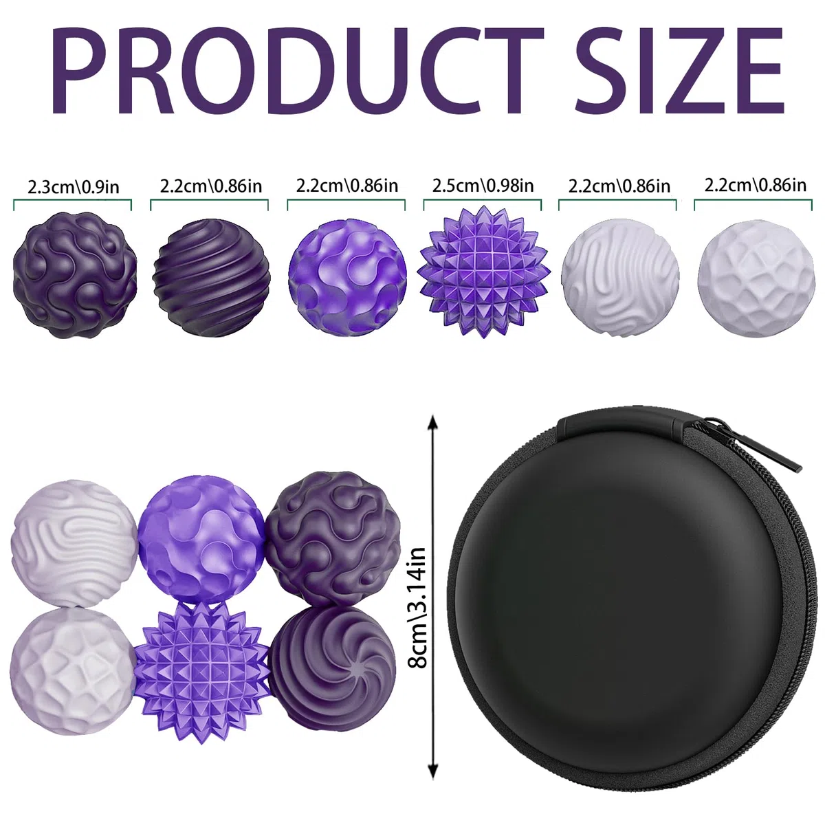 LUKlUP 6 magnetycznych zabawek Fidget Toys, dekoracja na imprezę, urodziny, serpentyny, złote, na imprezę, do dekoracji weselnych, urodzin, baby shower (fioletowe/nowe)