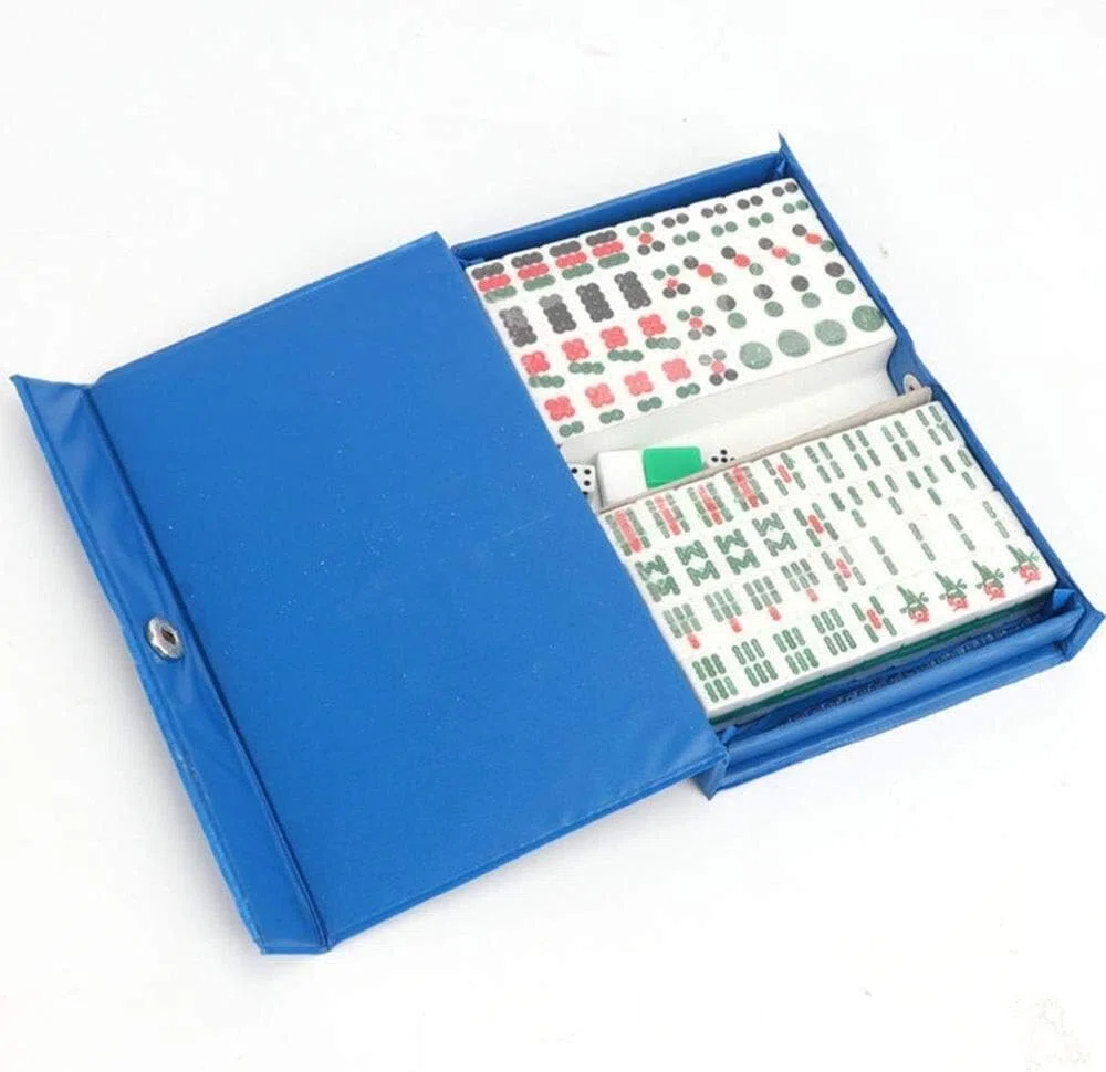 Mini Mahjong Rodzinne Gry Planszowe Przenośny Zestaw Mahjong Gry Mahjong Rodzinne Gry z Pudełkiem