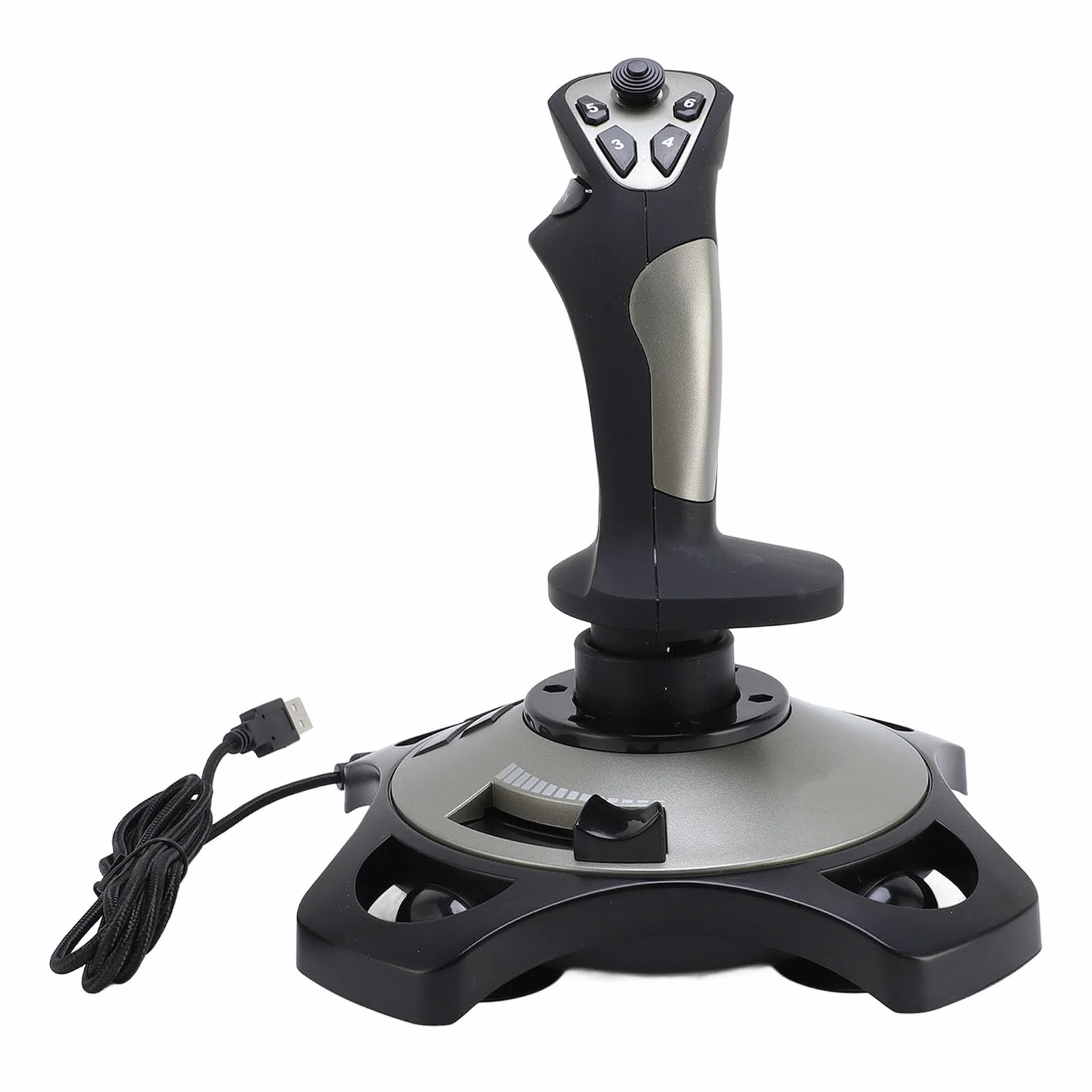 Cocoarm Kontroler Typu Joystick do Symulatora Lotu, Drążek Kierowniczy ABS USB z Wibracjami, Sterowanie 4 Osiami, 12 Programowalnych Przycisków i Przepustnica do Gier Lotniczych na PC w Systemie 7 8