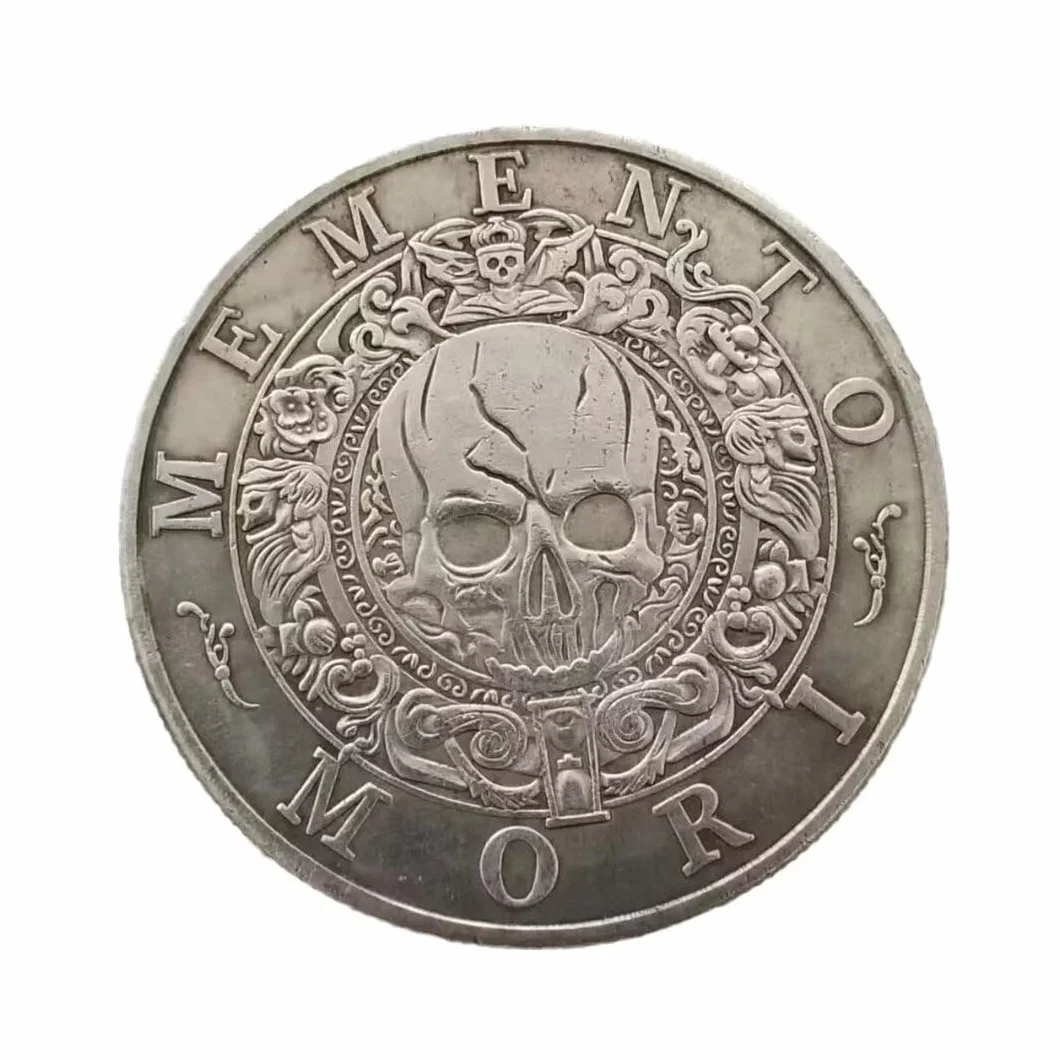 YIQILAFADA Memento Mori Medal Carpe Diem Stoicyzm Pamiątkowe Monety Hobo Moneta dla kolekcjonera