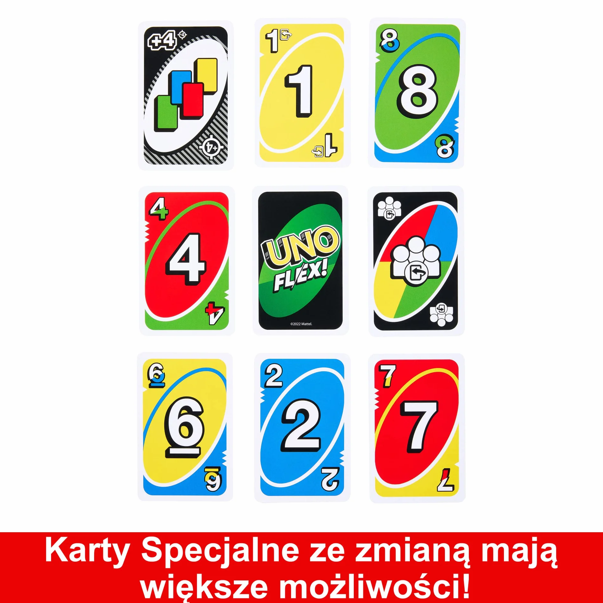 UNO Flex Card Game, Fun Games for Adult and Party Game Night, 2 to 8 Players, HMY99