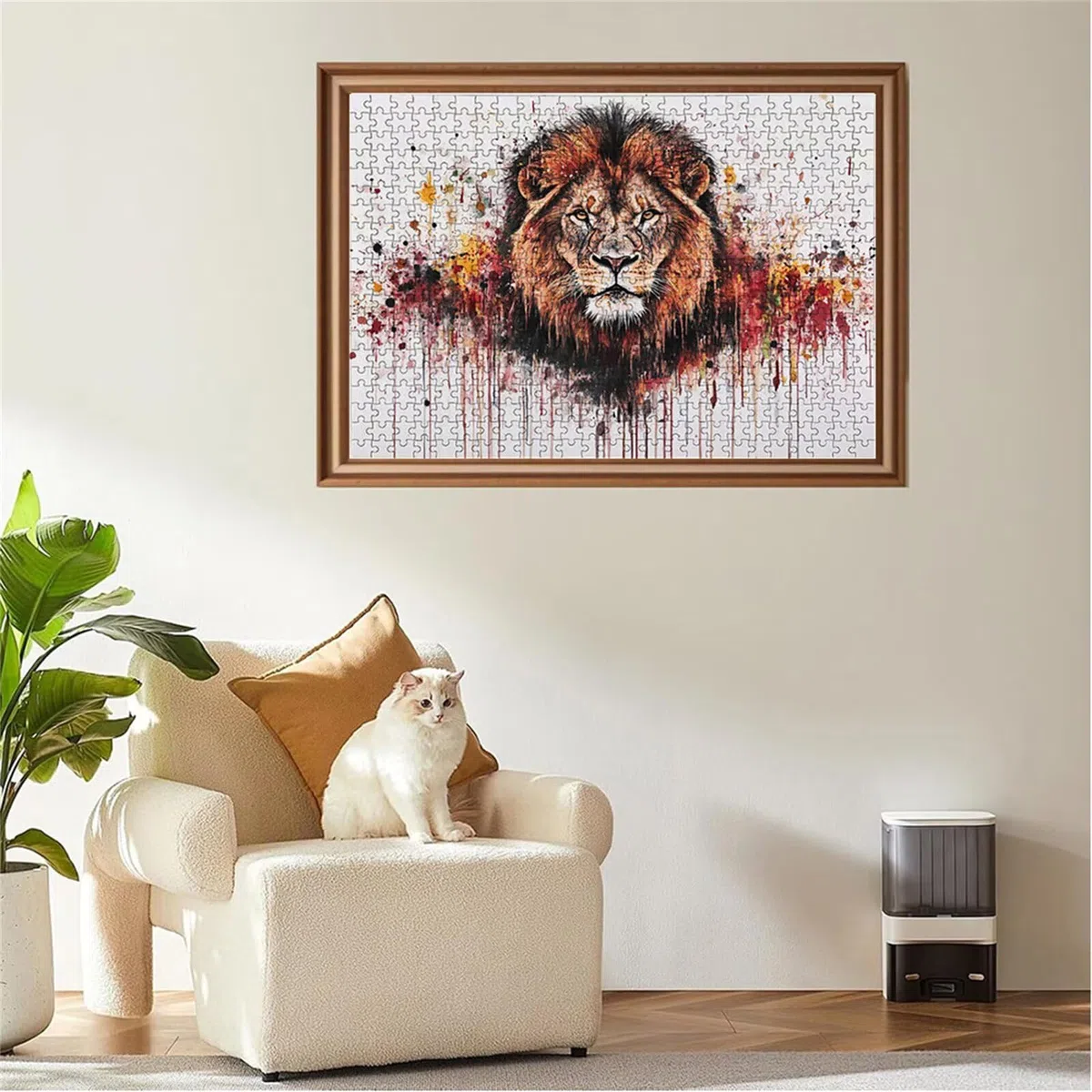 Puzzle 2000 sztuk Lew Puzzle Zwierzę Układanka Drewno, Dorosłe Klasyczne DiY Gra Wyzwanie Idealnie Pasuje między nimi literami z tyłu Wysokiej jakości układanki dla dzieci Dorosłych Wiek 14 lat Y-6