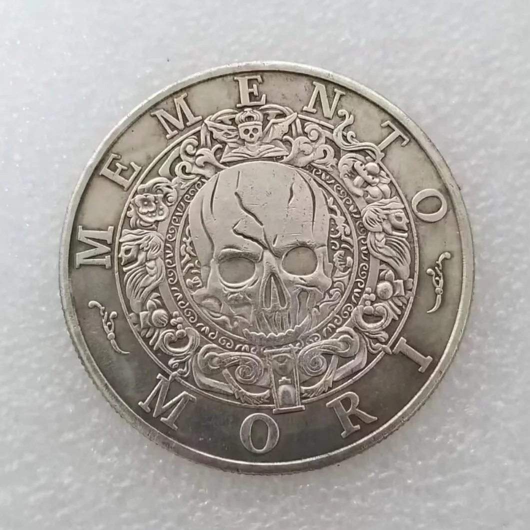 YIQILAFADA Memento Mori Medal Carpe Diem Stoicyzm Pamiątkowe Monety Hobo Moneta dla kolekcjonera